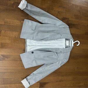 Dynamite Gray Blazer with Striped Lining